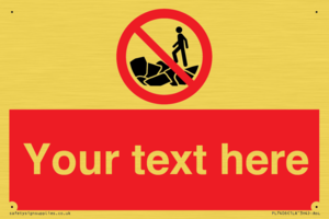 Custom No climbing on rocks